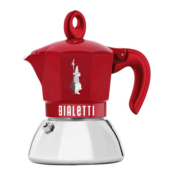 Exclusive espressokanne 2 kopper 10 cl rød