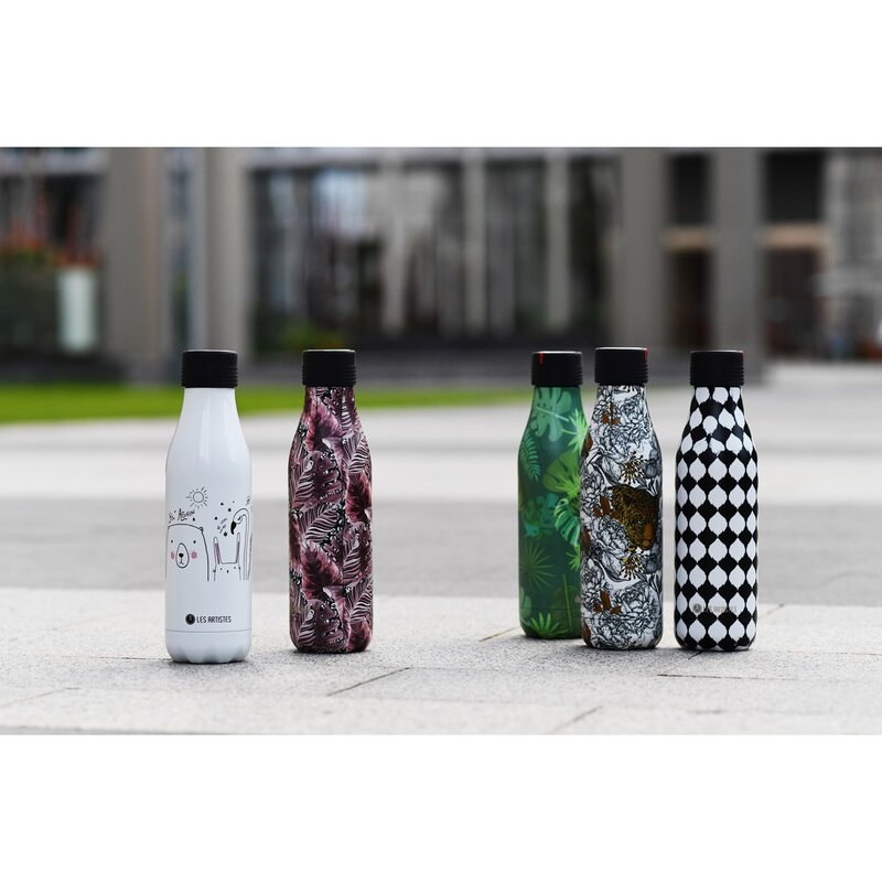 Bottle Up Design termoflaske 0,5L svart/hvit/rutete