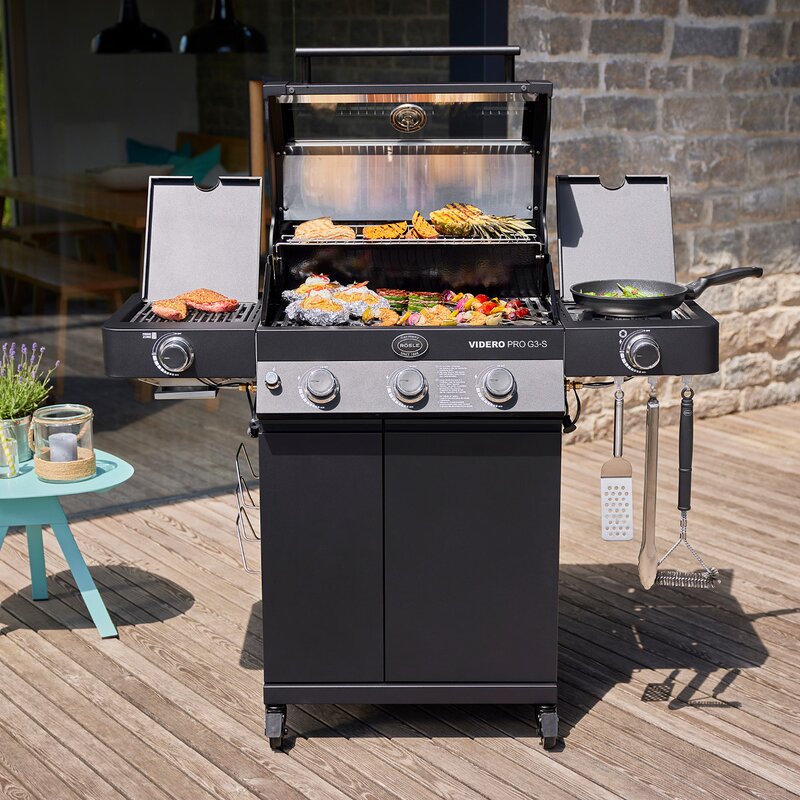 Videro PRO G3-S Vario+ gassgrill 17000W svart