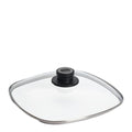 Glass Lid grytelokk firkantet 26 cm m/ventil klart glass