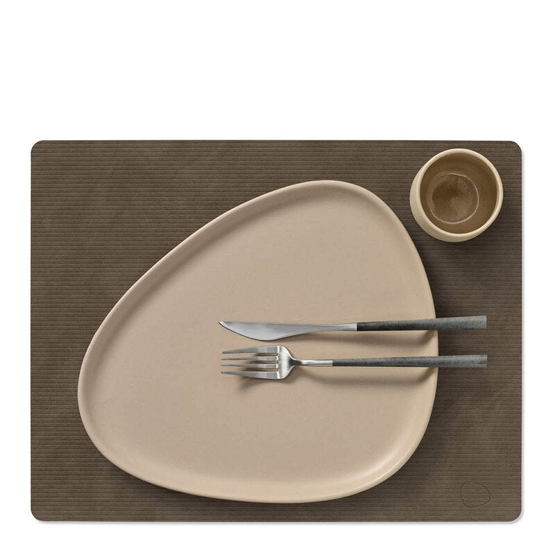 Square Corduroy spisebrikke 35x45 cm caviar