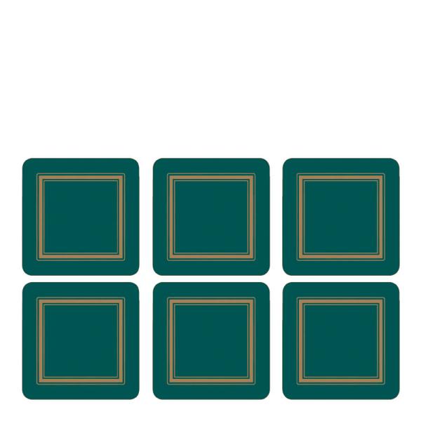 Classic glassbrikke 6 stk emerald