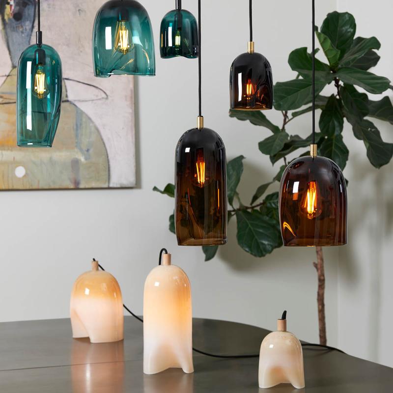 Klem lampe stor 37 cm pearl
