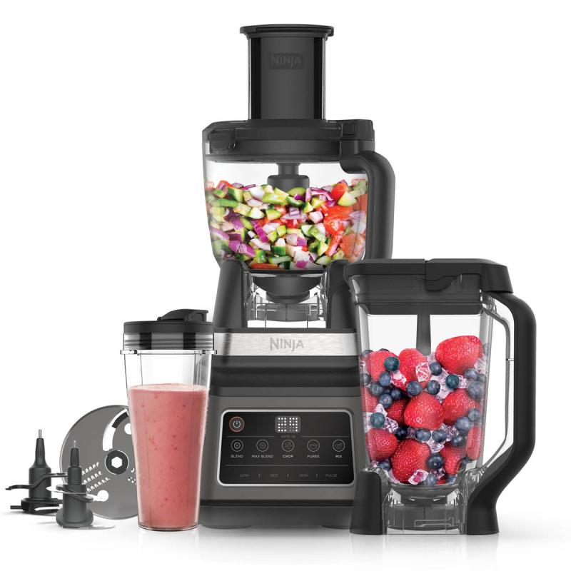 3-i-1 foodprocessor m/auto iQ 21/1,8+0,7L svart/sølv