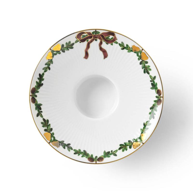 Stjerne Riflet Jul lysestake 15,5 cm