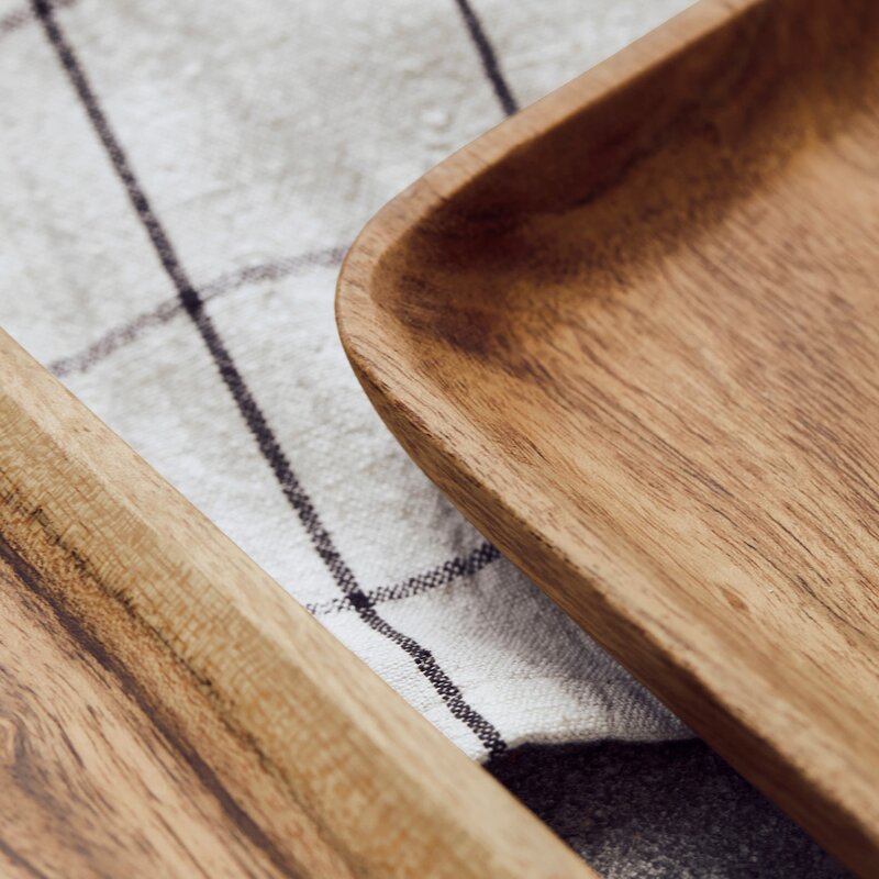 Wood brett 33x18/43x23 cm 2 stk akasie