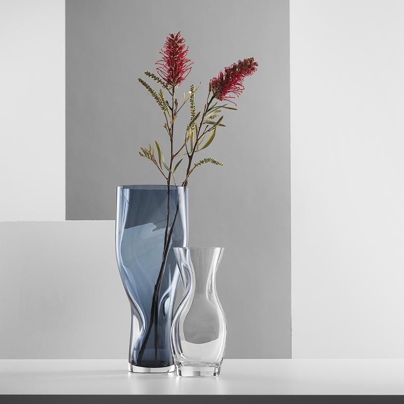 Squeeze vase 23 cm klar