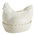 Eggoppbevaring høne 23,4 cm krem