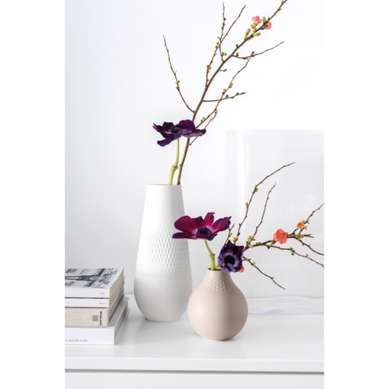 Collier Perle vase 12 cm beige