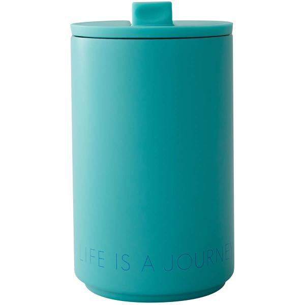 Travel termokopp Life is a journey 35 cl turkis