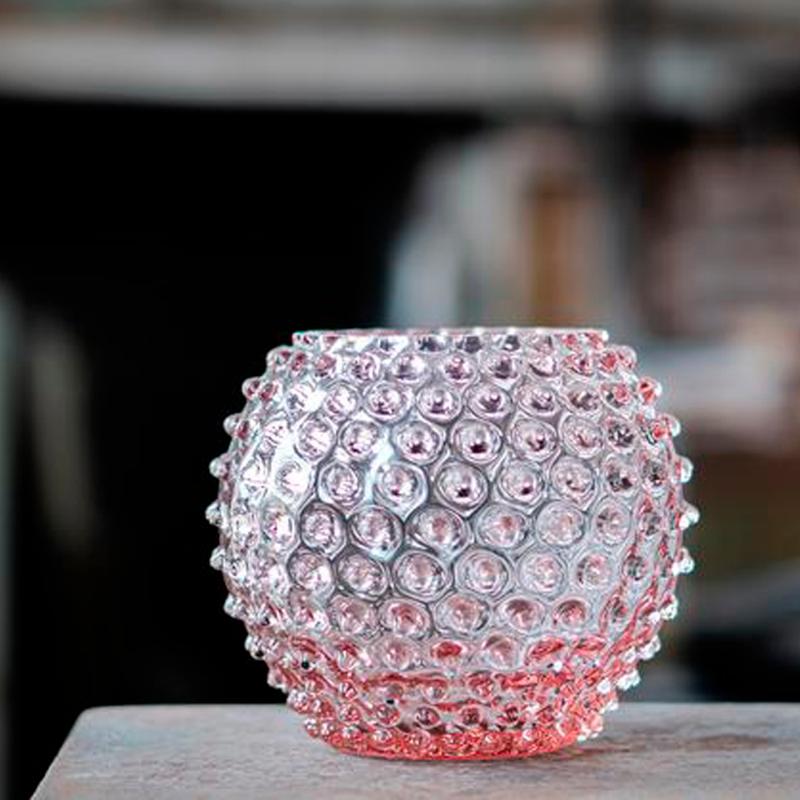 Hobnail vase 25 cm rosaline