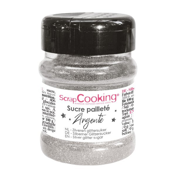 Glittersukker 160 g sølv
