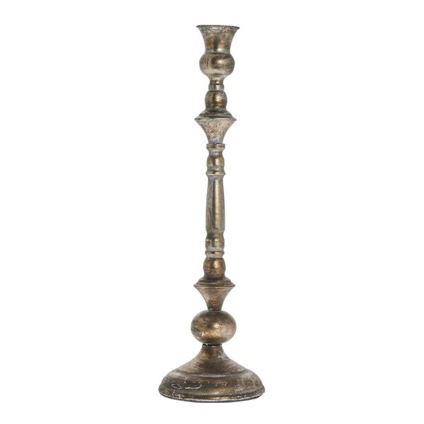 Misella lysestake 42,5 cm antikk sølv