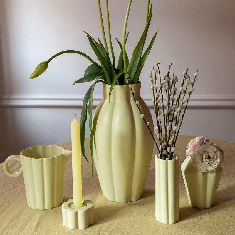 Birgit vase 17 cm pale yellow