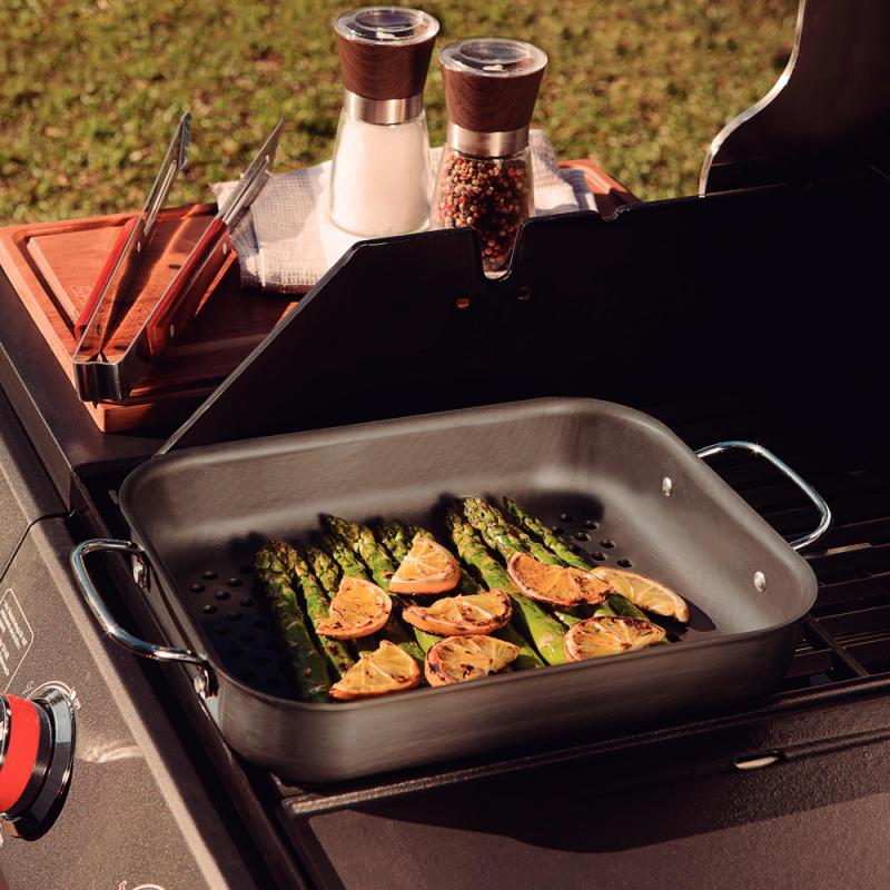 Churrasco grillpanne 28x22 cm svart