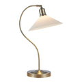 Vela bordlampe 49 cm antique messing/hvit