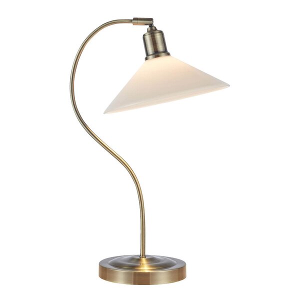 Vela bordlampe 49 cm antique messing/hvit