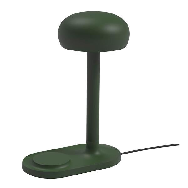 Emendo lampe med trådløs Qi-lader emerald