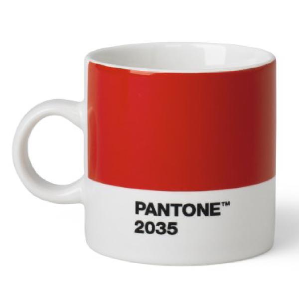 PANTONE espressokopp med hank 12 cl rød