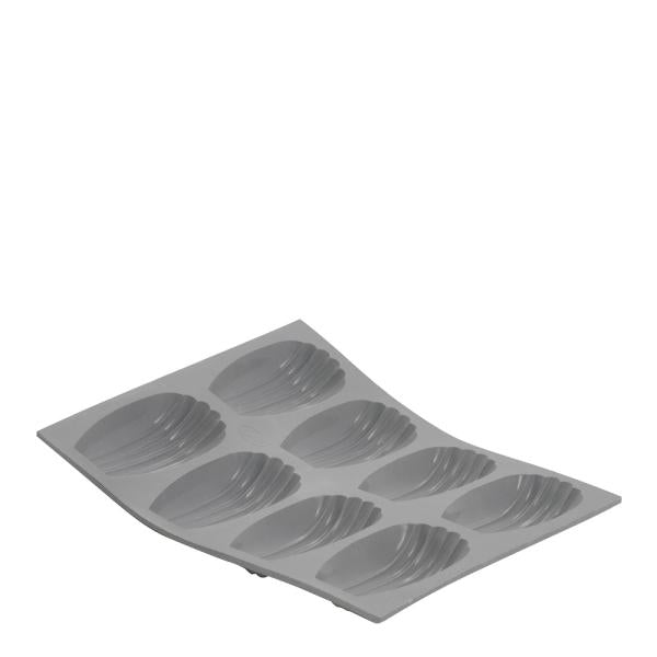 Elastomoule bakeorm for 8 stk madeleine grå