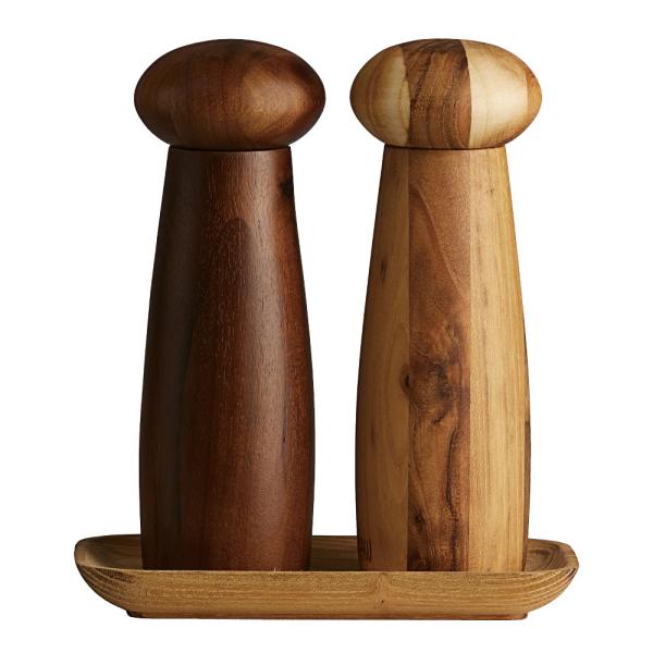 RAW Teak keramisk kvernsett 3 deler blandet teak