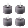 LED telys 4,5x2,5 cm 4 stk dark gray
