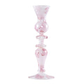 Mary lysestake 25 cm rosa marmor