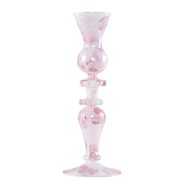 Mary lysestake 25 cm rosa marmor