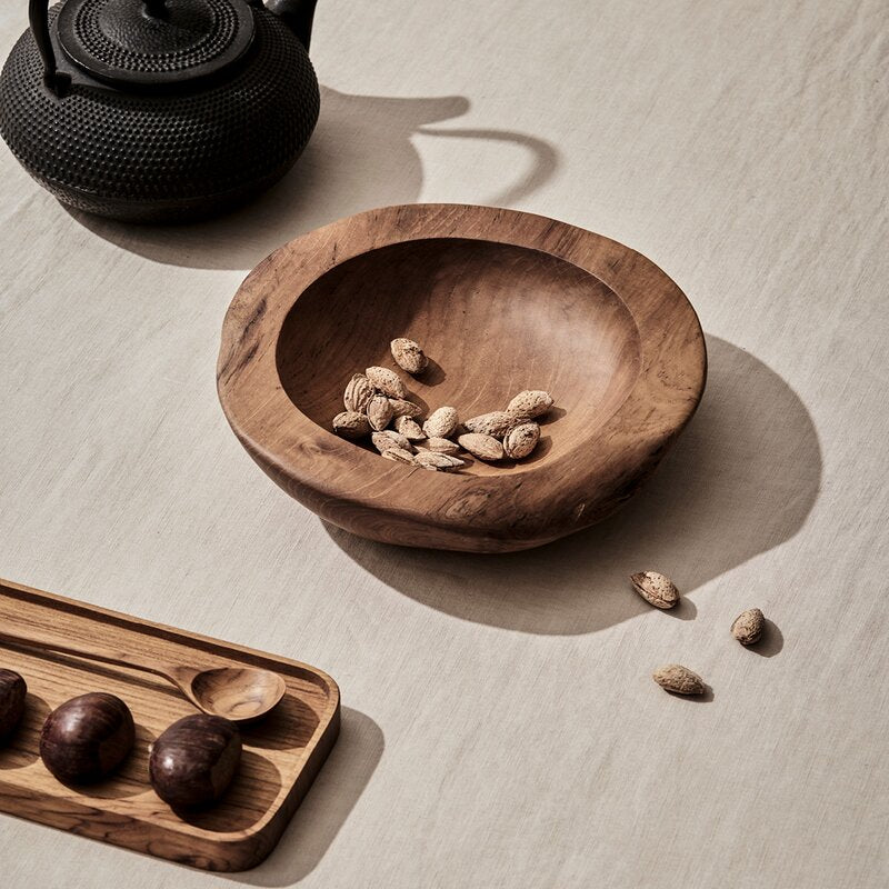 Teak skål 25 cm