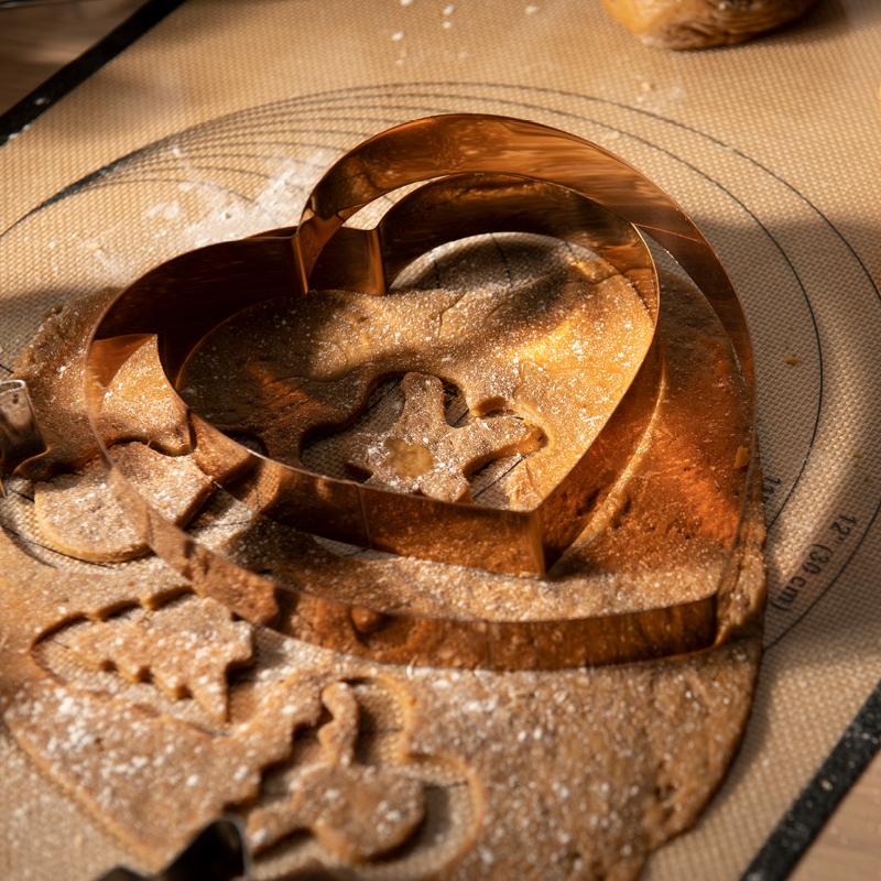 bAYk pepperkakeform hjerte 18 cm kobber