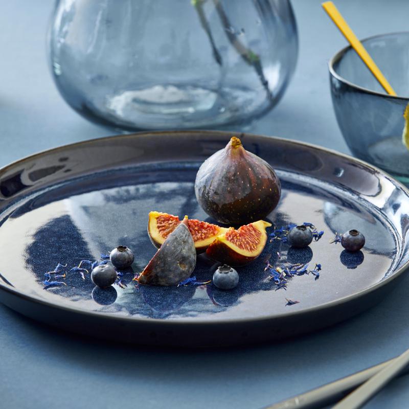 Gastro tallerken 27 cm svart/blå