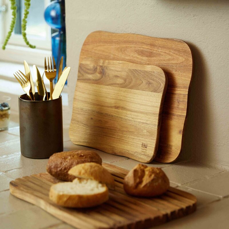RAW Teak skjærebrett sett 2 stk