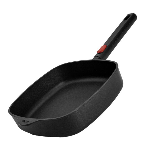 ECO Logic QXR stekepanne firkantet 24 cm avtagbart håndtak svart