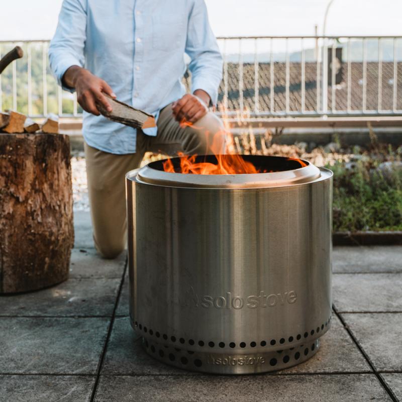 Bonfire + stand 2.0 bålpanne 49,5x44,5 cm silver