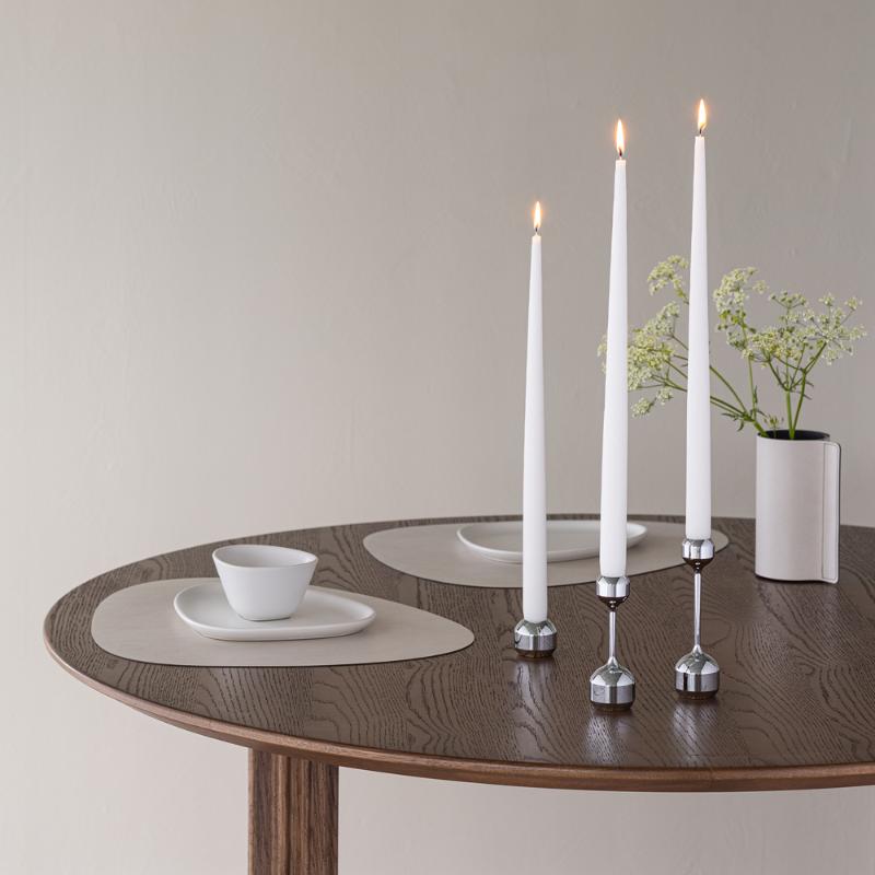 Silhouette lysestake sett 12 + 14,5 cm krom