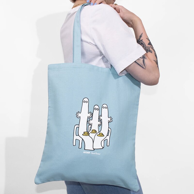 Mummi handlenett 38,5x42 cm Hattifnattene lyseblått
