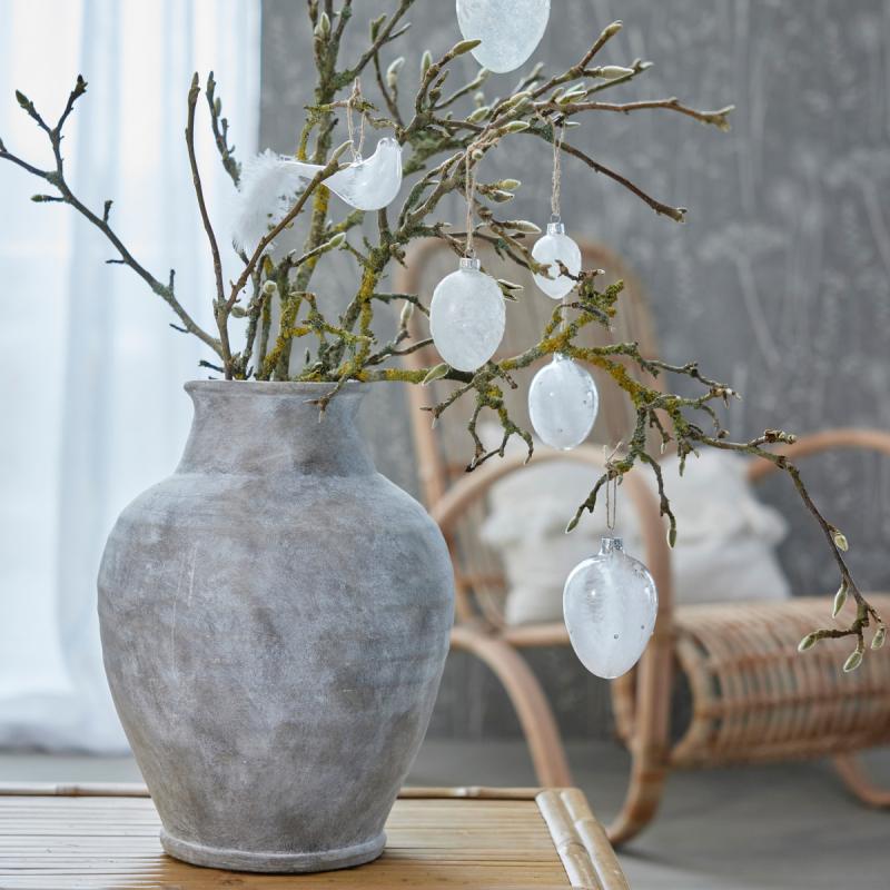 Anna vase 30,5 cm antikk grå
