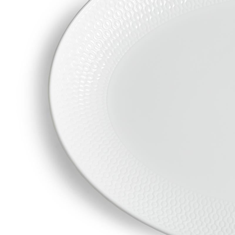 Gio ovalt serveringsfat 30 cm hvit