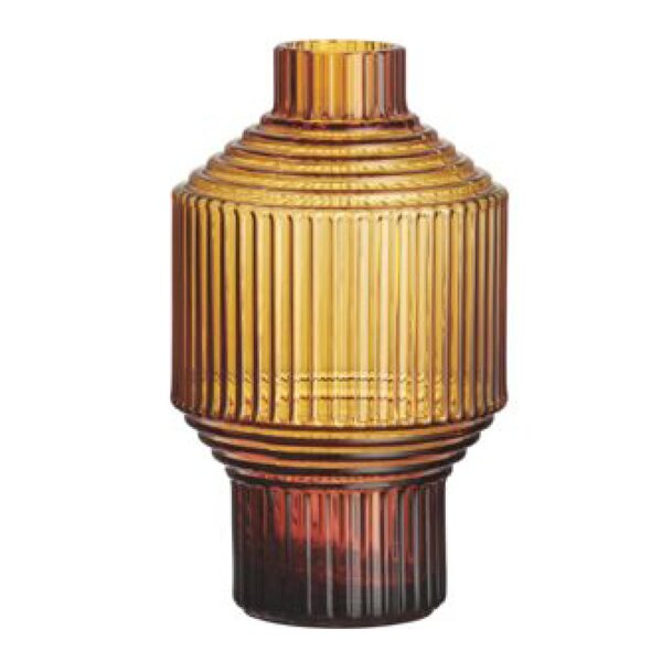 Pavilion vase 13,4 cm dark amber