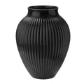 Vase riller 35 cm svart
