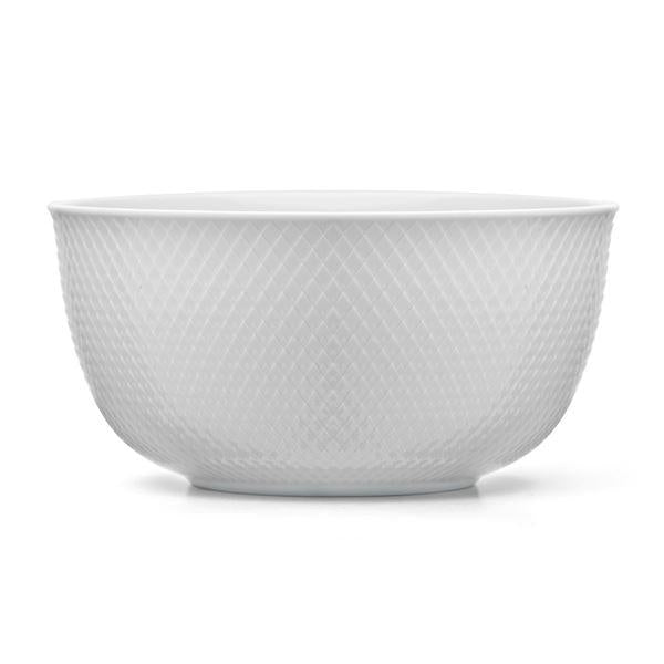 Rhombe serveringsskål 22 cm hvit