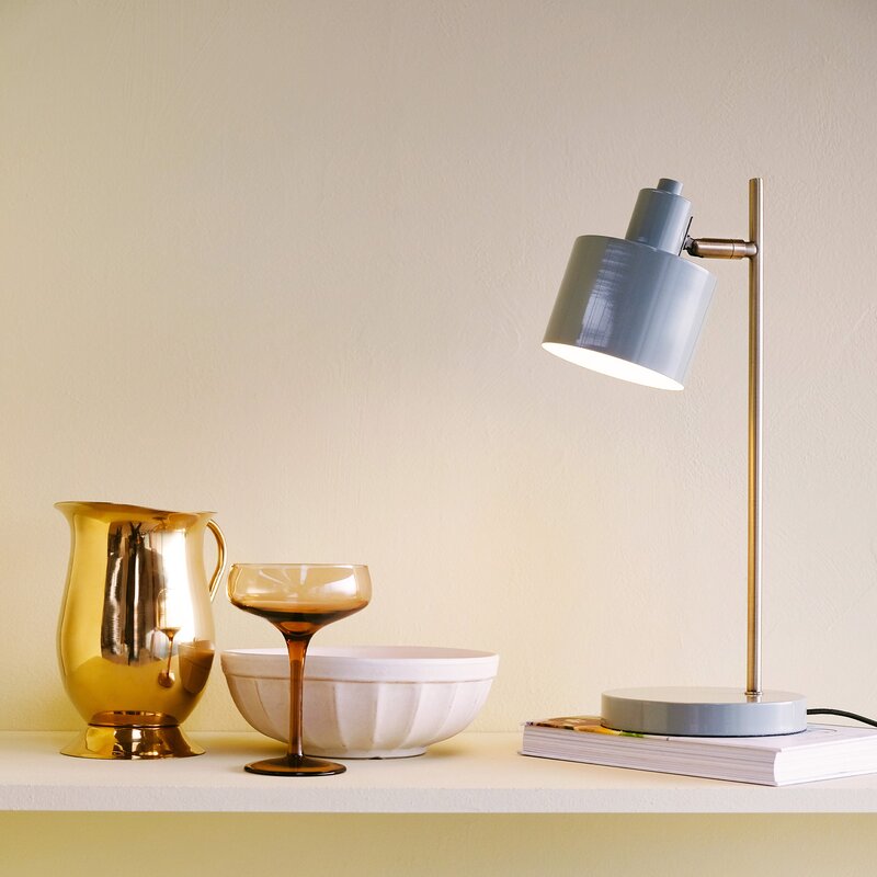 Ocean bordlampe 43 cm beige/messing