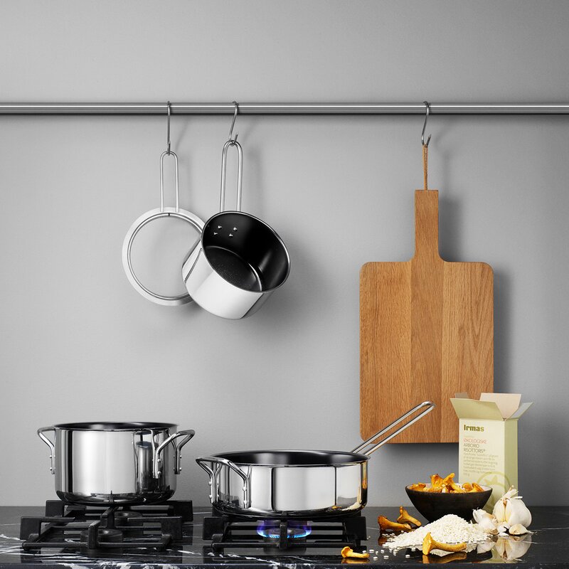 Stainless Steel kasserolle 1,8L keramisk Slip-Let® belegg