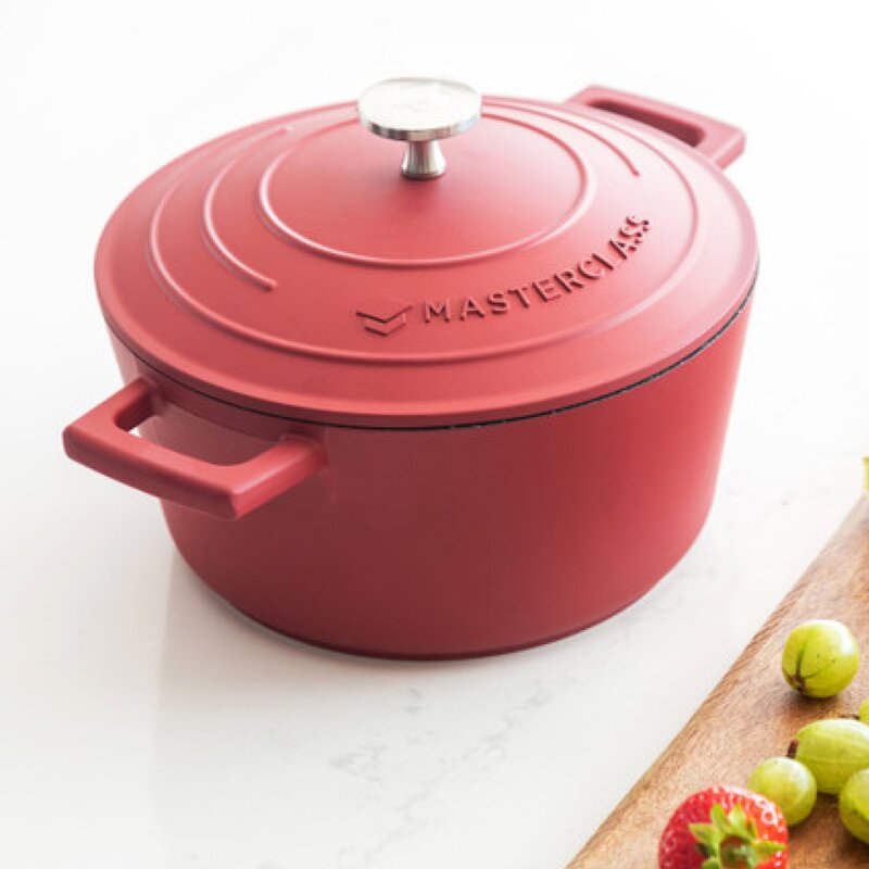 Cast Aluminium gryte 2,5L 21 cm rød