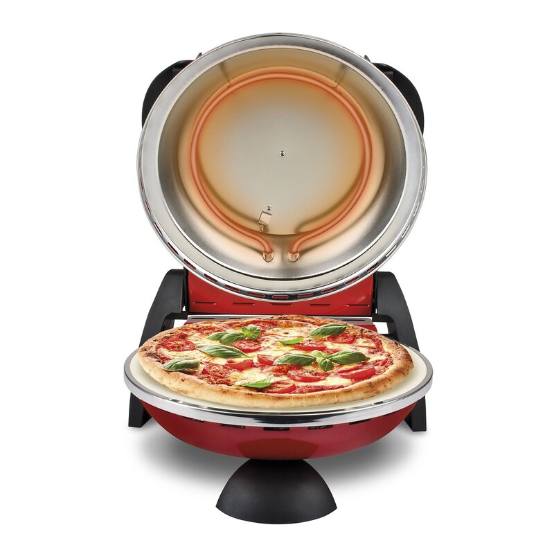 Delizia elektrisk pizzaovn rød
