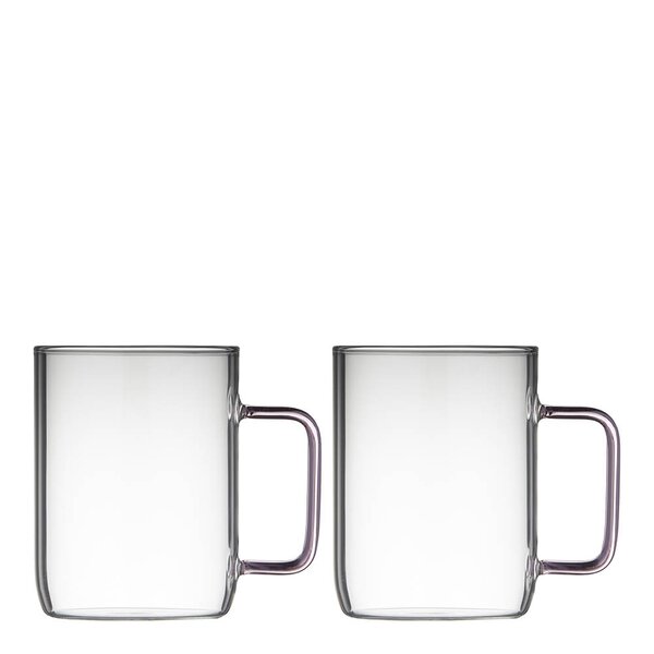 Torino glasskrus 40 cl 2 stk rosa