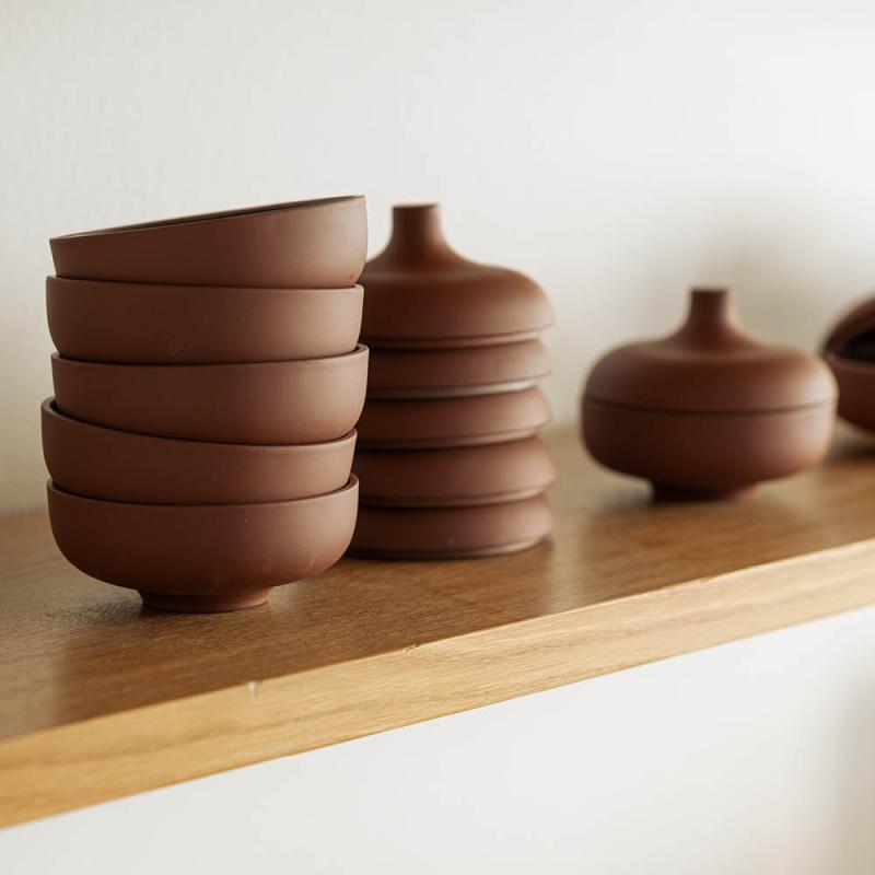 Sand Secrets skål 12 cm red clay