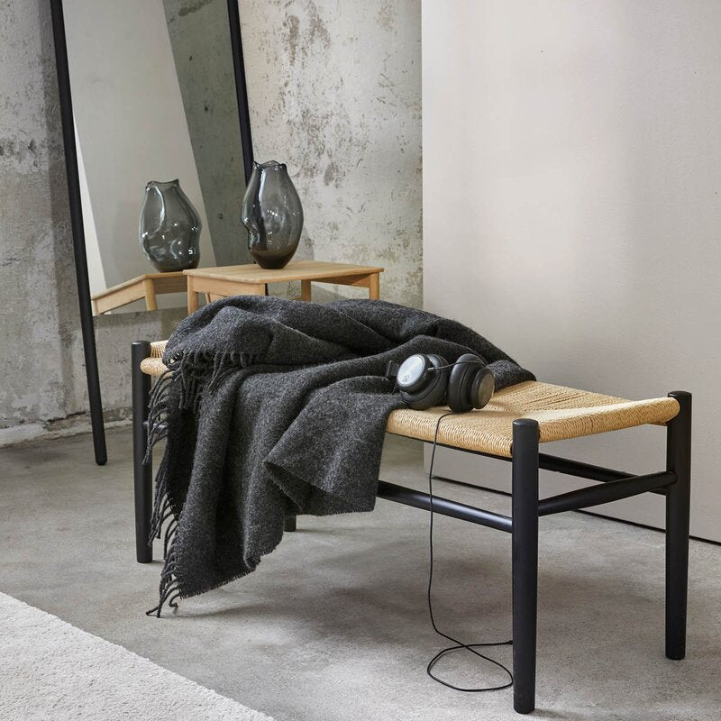 Falketind ullpledd 120x180 cm koksgrå