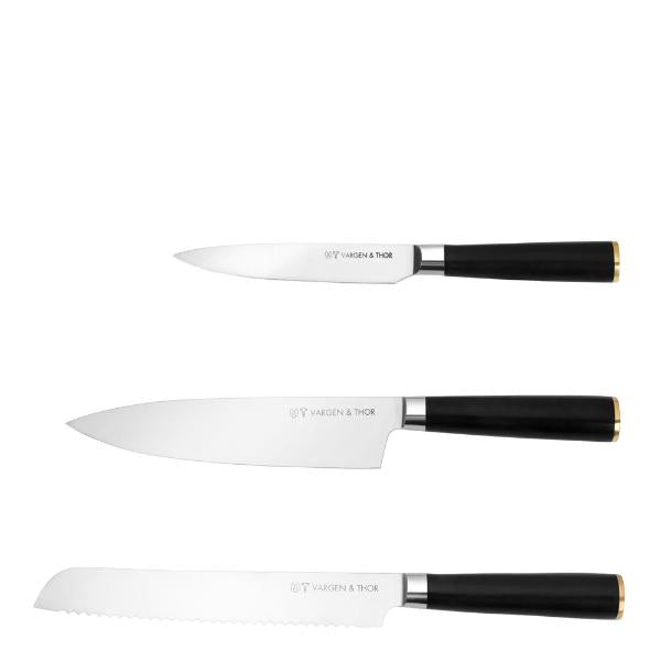 Vargavinter Elmer, Roy, Roy mini knivsett 3 deler 21 cm cm svart