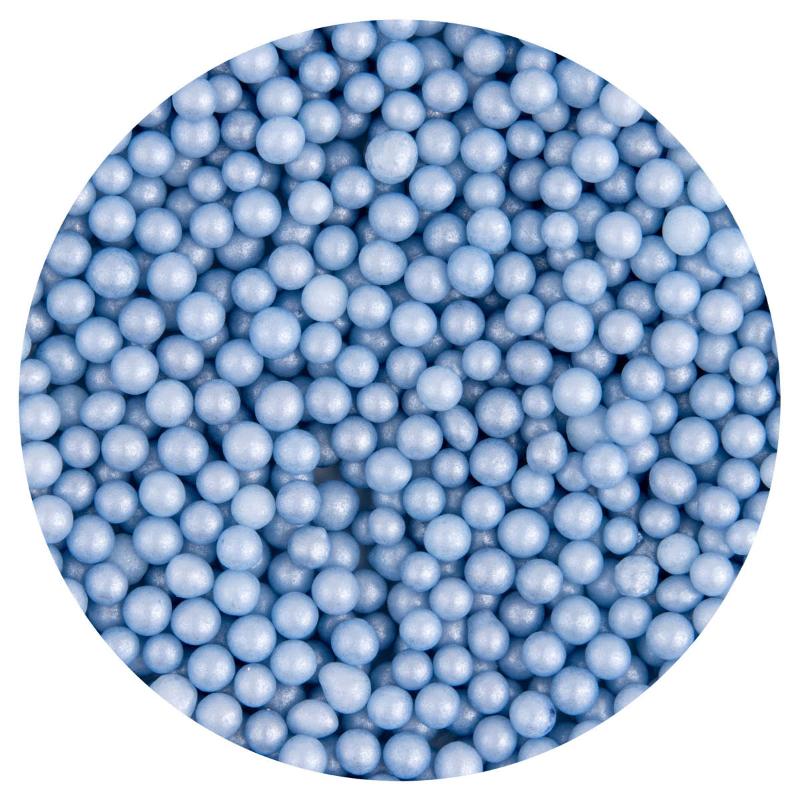 Kakestrøssel perler 4 mm 90g isblå
